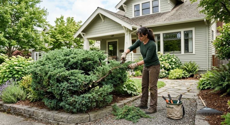 Juniper Pruning in Rockwall, TX